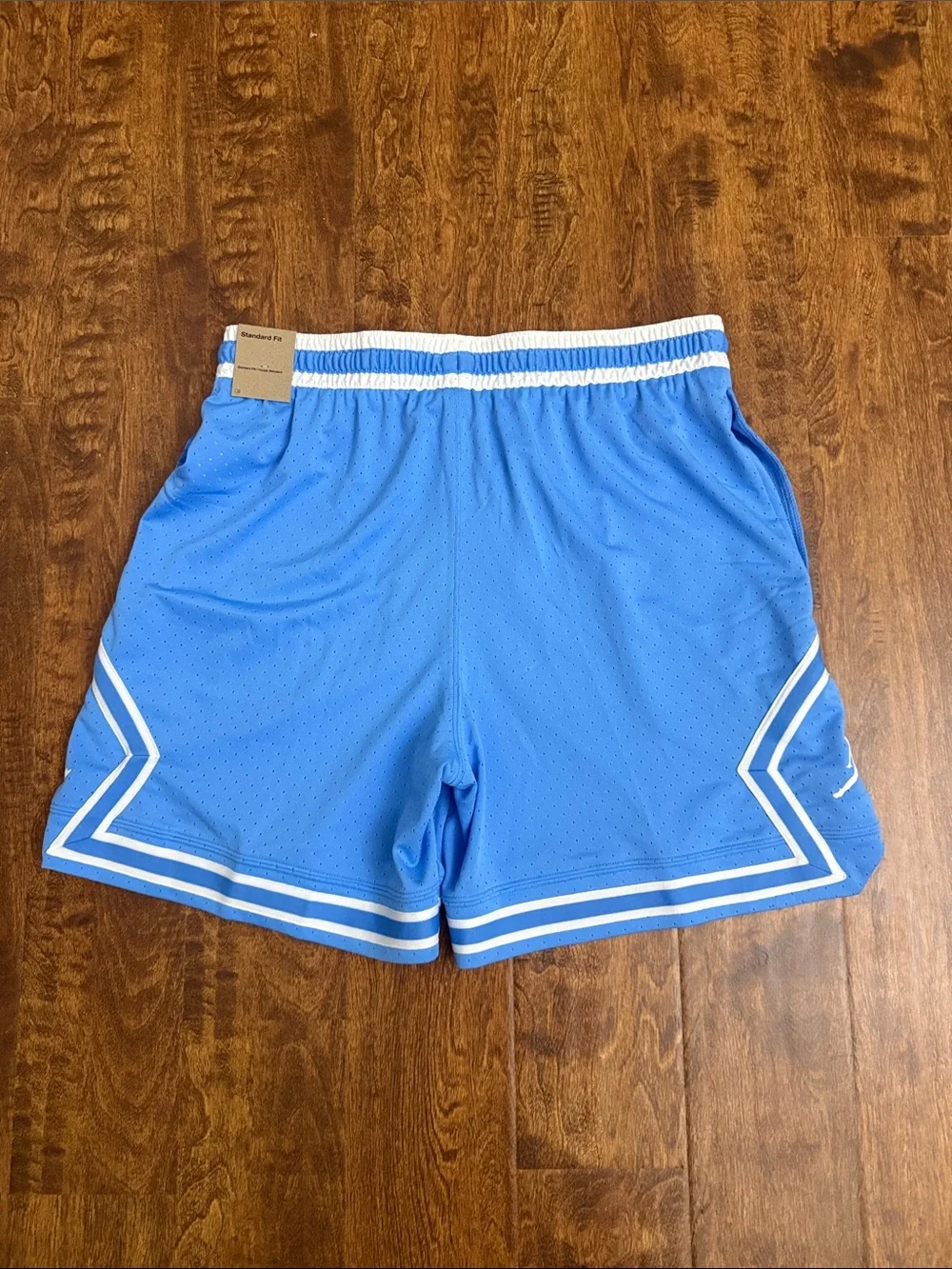 Jordan Light Blue Basketball Shorts with White Trim
